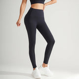 Sheryer Women's Yoga Gym Sportswear Clothes Leggings Peach Buttocks High Waist Elastic Workout Tights Booty with Pocket Pants - Waraqah