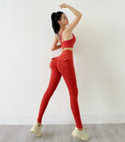SOISOU Nylon Leggings Women's Pants Sport Yoga Pants Sexy Tight High Waist Elastic Women's Panties Pocket legging mujer - Waraqah