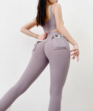 SOISOU Nylon Leggings Women's Pants Sport Yoga Pants Sexy Tight High Waist Elastic Women's Panties Pocket legging mujer - Waraqah