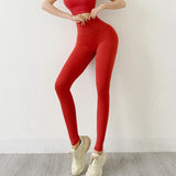 SOISOU Nylon Leggings Women's Pants Sport Yoga Pants Sexy Tight High Waist Elastic Women's Panties Pocket legging mujer - Waraqah