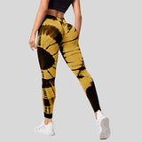 Seamless Tie-dye High-waist Sports Yoga Pants, Peach Buttocks, Breathable Yoga Trousers, Tight-fitting Bottoming Fitness Pants - Waraqah