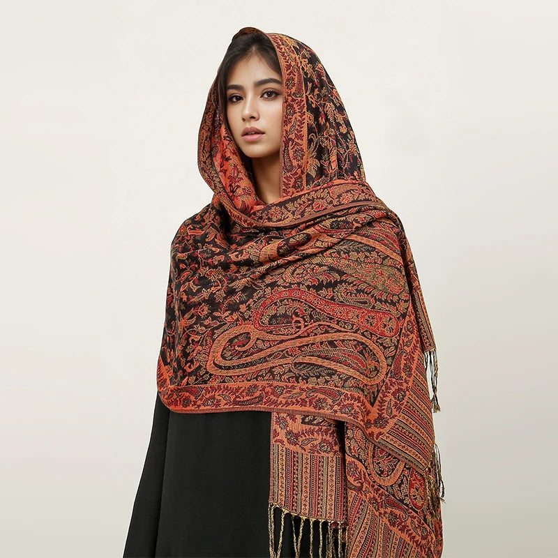 Bohemia Pashmina Hijab Scarf Long Muslim Cashmere Shawl Female Foulard Soft Turban Head Wraps For Women Headband Luxury Brand - Waraqah