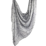 Marble Printed Modal Hijab Scarf Cotton Viscose Rayon Soft Not See Through Woven Muslim Women Shawl 180*80cm - Waraqah