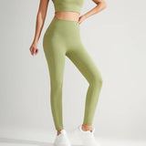 Sheryer Women's Yoga Gym Sportswear Clothes Leggings Peach Buttocks High Waist Elastic Workout Tights Booty with Pocket Pants - Waraqah