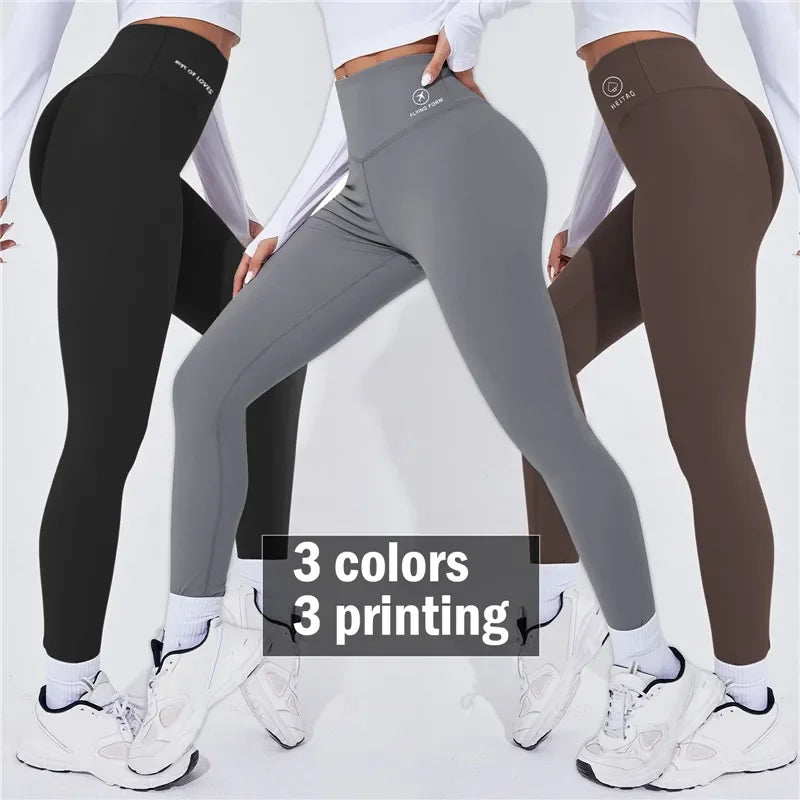High Waist Yoga Warm Leggins Sports Tights Thermal Woman Running Pants Sexy Butt Lifting Leggings Push Up Panties Gym Fitness - Waraqah