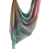 Marble Printed Modal Hijab Scarf Cotton Viscose Rayon Soft Not See Through Woven Muslim Women Shawl 180*80cm - Waraqah