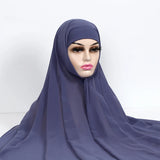 Women Muslim Chiffon Hijab With Cap Bonnet Instant Chiffon Hijabs Shawl Head Scarf Underscarf Caps Cover Headwrap - Waraqah
