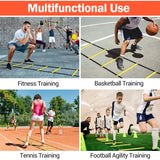 Agility Ladder Nylon Straps Soccer Football Speed Training Ladder Equipment Sports Fitness Running Warm-Up Training Ladder Tool - Waraqah