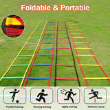 Agility Ladder Nylon Straps Soccer Football Speed Training Ladder Equipment Sports Fitness Running Warm-Up Training Ladder Tool - Waraqah