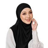 Ramadan Spring Summer Breathable Ironless Hijabs Long Instant Hijab Woman Ready To Wear With Face Masks Ready to Wear Hijabs - Waraqah