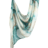Marble Printed Modal Hijab Scarf Cotton Viscose Rayon Soft Not See Through Woven Muslim Women Shawl 180*80cm - Waraqah