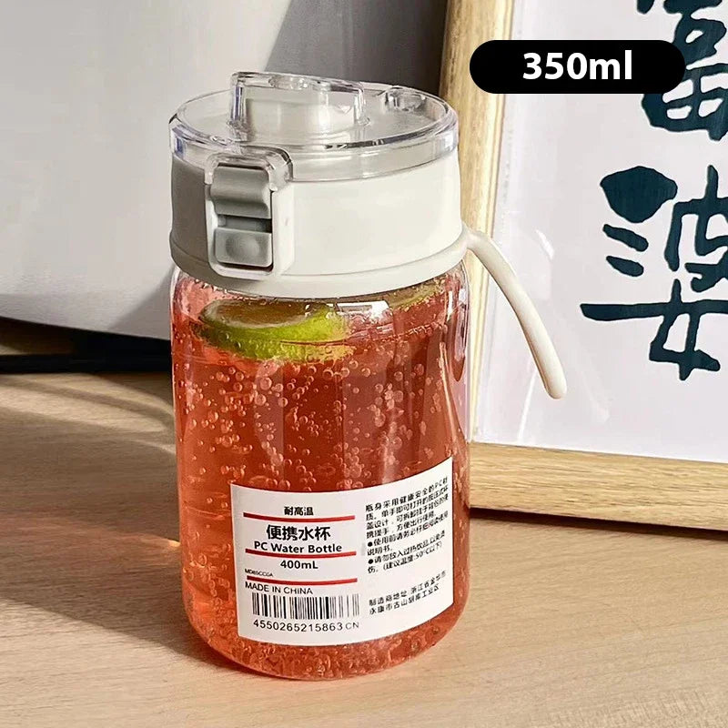 Portable Transparent Kawaii Water Bottle Sports Water Cup Plastic Handy Cup Outdoor Travel Office Essential Water Bottle ]Cup - Waraqah