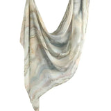 Marble Printed Modal Hijab Scarf Cotton Viscose Rayon Soft Not See Through Woven Muslim Women Shawl 180*80cm - Waraqah