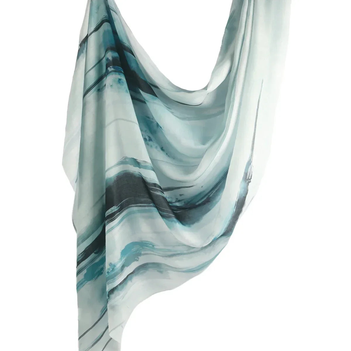 Marble Printed Modal Hijab Scarf Cotton Viscose Rayon Soft Not See Through Woven Muslim Women Shawl 180*80cm - Waraqah