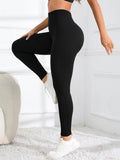 High Waisted Seamless Yoga Leggings, Ribbed Sportswear Tights, Fitness Apparel for Women, Gym and Casual Wear For Fall & Winter - Waraqah