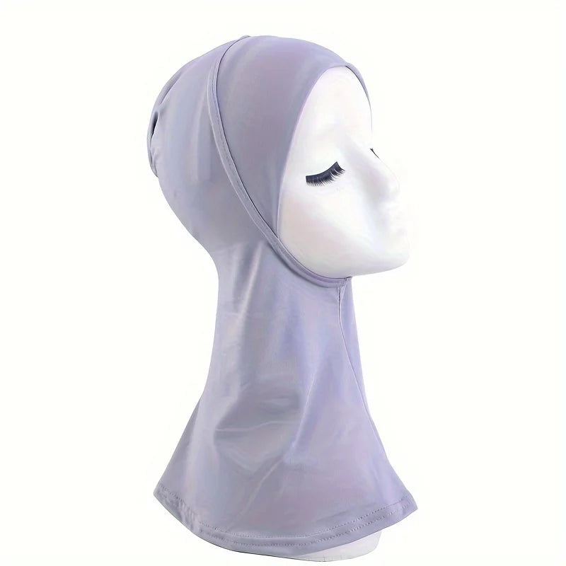 Stretchable Ethnic Long Tube Undercap Hijab Caps Breathable Headscarf Hat For Women Soft Hijab Bonnet With Full Neck Coverage - Waraqah