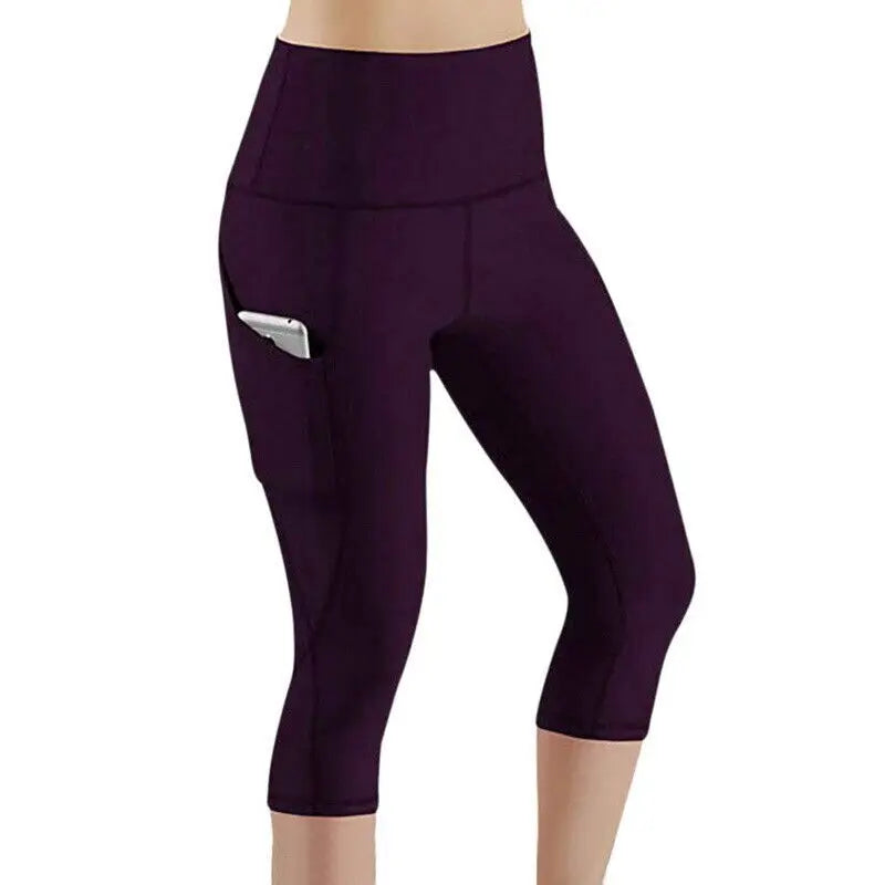 High Waist Legging Pockets Fitness Bottoms Running Sweatpants for Women Quick-Dry Sport Trousers Workout Yoga Pants 2024 NEW - Waraqah