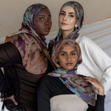 Marble Printed Modal Hijab Scarf Cotton Viscose Rayon Soft Not See Through Woven Muslim Women Shawl 180*80cm - Waraqah