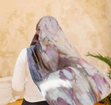 Marble Printed Modal Hijab Scarf Cotton Viscose Rayon Soft Not See Through Woven Muslim Women Shawl 180*80cm - Waraqah