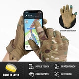 Camo Touch Screen Tactical Gloves Outdoor Hunting Shooting Sports Cycling Combat Airsoft Hiking Camping Bike Non-slip Equipment - Waraqah