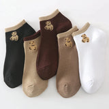 5 Pairs Letter Print Socks Comfy & Breathable Sports Short Socks Women's Stockings & Hosiery Soft & Comfy All-match Short Socks - Waraqah