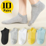 5 Pairs Letter Print Socks Comfy & Breathable Sports Short Socks Women's Stockings & Hosiery Soft & Comfy All-match Short Socks - Waraqah