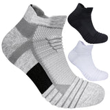 3 Pairs Breathable Mesh Athletic Terry Socks Cushioned Moisture-managing and Durable Reduces Foot for Running Hiking & Sports - Waraqah