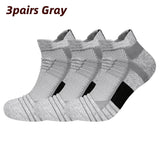 3 Pairs Breathable Mesh Athletic Terry Socks Cushioned Moisture-managing and Durable Reduces Foot for Running Hiking & Sports - Waraqah