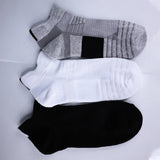 3 Pairs Breathable Mesh Athletic Terry Socks Cushioned Moisture-managing and Durable Reduces Foot for Running Hiking & Sports - Waraqah