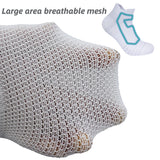 3 Pairs Breathable Mesh Athletic Terry Socks Cushioned Moisture-managing and Durable Reduces Foot for Running Hiking & Sports - Waraqah