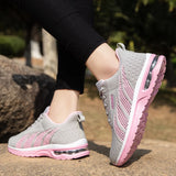 New Running Shoes Ladies Breathable Sneakers Summer Light Mesh Air Cushion Women's Sports Shoes Outdoor Lace Up Training Shoes - Waraqah