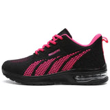 New Running Shoes Ladies Breathable Sneakers Summer Light Mesh Air Cushion Women's Sports Shoes Outdoor Lace Up Training Shoes - Waraqah