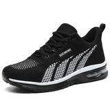 New Running Shoes Ladies Breathable Sneakers Summer Light Mesh Air Cushion Women's Sports Shoes Outdoor Lace Up Training Shoes - Waraqah