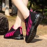 New Running Shoes Ladies Breathable Sneakers Summer Light Mesh Air Cushion Women's Sports Shoes Outdoor Lace Up Training Shoes - Waraqah