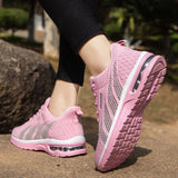 New Running Shoes Ladies Breathable Sneakers Summer Light Mesh Air Cushion Women's Sports Shoes Outdoor Lace Up Training Shoes - Waraqah