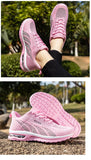 New Running Shoes Ladies Breathable Sneakers Summer Light Mesh Air Cushion Women's Sports Shoes Outdoor Lace Up Training Shoes - Waraqah