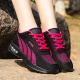 New Running Shoes Ladies Breathable Sneakers Summer Light Mesh Air Cushion Women's Sports Shoes Outdoor Lace Up Training Shoes - Waraqah