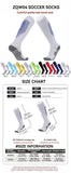 Loogdeel Soccer Socks Stretchy Compression Knee High Tube Socks Men Women Teens Kid Breathable Football Athletic Sports Socks - Waraqah