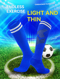 Loogdeel Soccer Socks Stretchy Compression Knee High Tube Socks Men Women Teens Kid Breathable Football Athletic Sports Socks - Waraqah