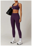 Women Seamless Yoga Set 2PCS Workout Set Sportswear Gym Clothing Fitness Long Sleeve Jacket High Waist Leggings Sports Suits - Waraqah