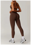 Women Seamless Yoga Set 2PCS Workout Set Sportswear Gym Clothing Fitness Long Sleeve Jacket High Waist Leggings Sports Suits - Waraqah