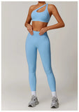 Women Seamless Yoga Set 2PCS Workout Set Sportswear Gym Clothing Fitness Long Sleeve Jacket High Waist Leggings Sports Suits - Waraqah