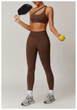 Women Seamless Yoga Set 2PCS Workout Set Sportswear Gym Clothing Fitness Long Sleeve Jacket High Waist Leggings Sports Suits - Waraqah