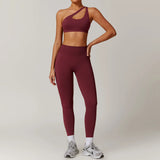 Women Seamless Yoga Set 2PCS Workout Set Sportswear Gym Clothing Fitness Long Sleeve Jacket High Waist Leggings Sports Suits - Waraqah