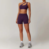 Women Seamless Yoga Set 2PCS Workout Set Sportswear Gym Clothing Fitness Long Sleeve Jacket High Waist Leggings Sports Suits - Waraqah