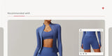 Women Zip Fitness Yoga Shirt Winter Warm Gym Top Woman Yoga Long Sleeve Sports Jacket Activewear Running Coats Workout Clothes - Waraqah