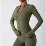 Women Zip Fitness Yoga Shirt Winter Warm Gym Top Woman Yoga Long Sleeve Sports Jacket Activewear Running Coats Workout Clothes - Waraqah