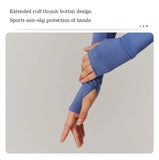 Women Zip Fitness Yoga Shirt Winter Warm Gym Top Woman Yoga Long Sleeve Sports Jacket Activewear Running Coats Workout Clothes - Waraqah