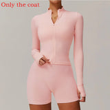 Women Zip Fitness Yoga Shirt Winter Warm Gym Top Woman Yoga Long Sleeve Sports Jacket Activewear Running Coats Workout Clothes - Waraqah