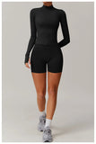 Women Zip Fitness Yoga Shirt Winter Warm Gym Top Woman Yoga Long Sleeve Sports Jacket Activewear Running Coats Workout Clothes - Waraqah